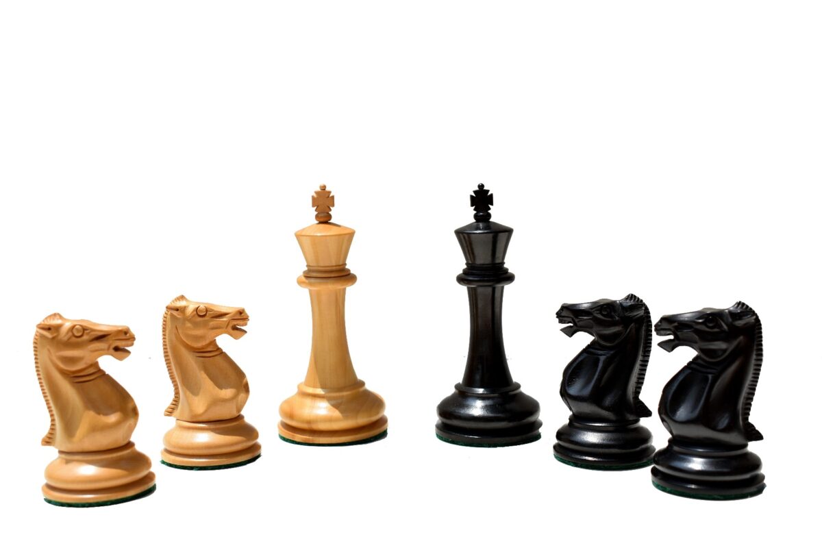 The Charles Morphy Series Chess Pieces Boxwood & Ebony 3.75" King-2597