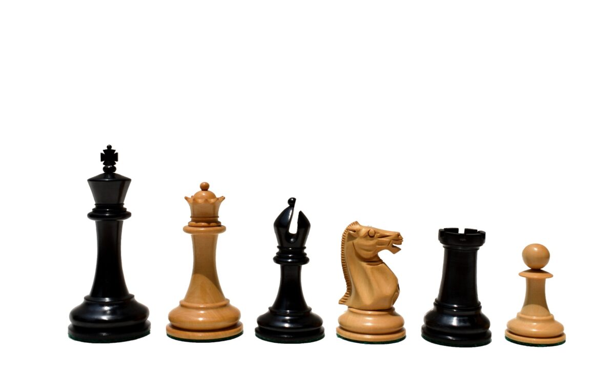 The Charles Morphy Series Chess Pieces Boxwood & Ebony 3.75" King-2594