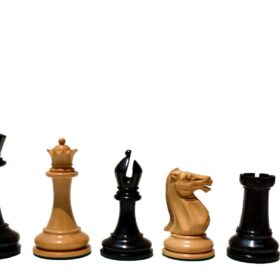 The Charles Morphy Series Chess Pieces Boxwood & Ebony 3.75" King-2594