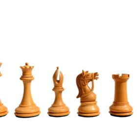 Antarctica Series Chess Set Boxwood & Ebony 4" King with 2.25" Square Tournament Series Chess Board-3883