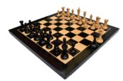 Antarctica Series Chess Set Boxwood & Ebony 4" King with 2.25" Square Tournament Series Chess Board-0