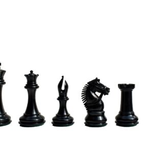 American Staunton Chess Set Boxwood & Ebony 4" KIng with 2.25" Square Tournament Series Chess Board-3873