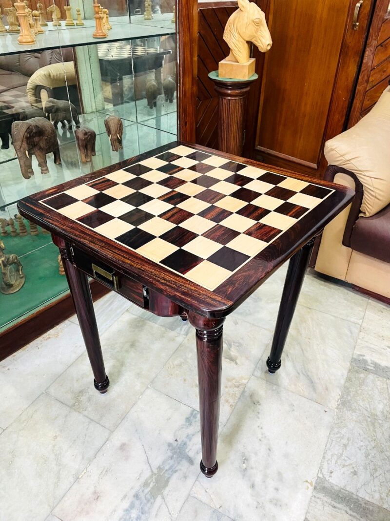 The Exclusive Series Luxury Chess Table Maple & Rosewood 2.5" Square -0