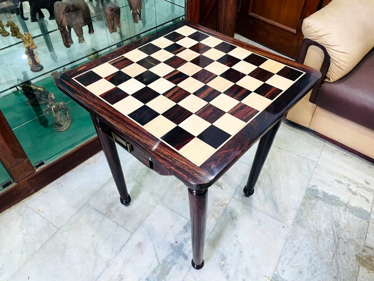 The Exclusive Series Luxury Chess Table Maple & Rosewood 2.5" Square -8655