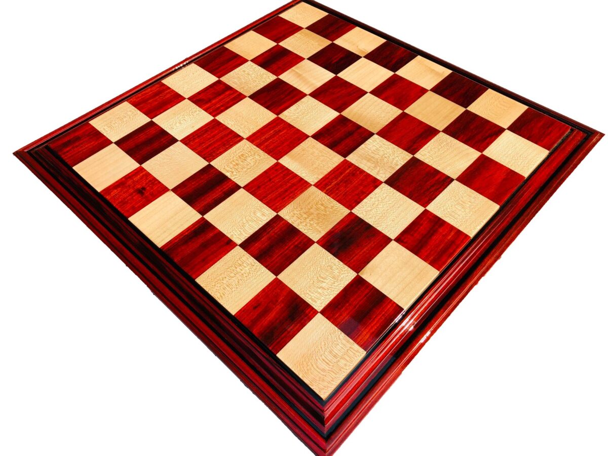 The Players Field Series Luxury Chess Board Maple & African Padauk-0