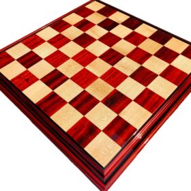 The Players Field Series Luxury Chess Board Maple & African Padauk-0