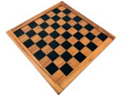 REF 1408 Jaques Chess Board Circa 1860-1880 Reproduction Golden Grain Sheesho & Ebony -0