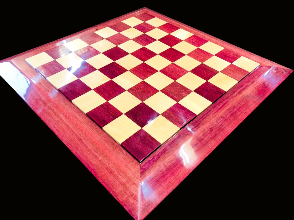 The Empire Series Luxury Chess Boards Maple & Purple Heart Wood-0