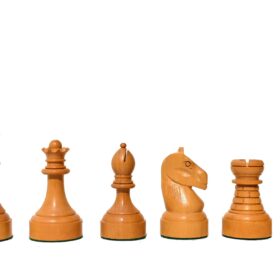 Mechanics Institute Series Chess Set Boxwood & Sheesham 4.25" King with 2.25" Square signature Series Chess Board-4028