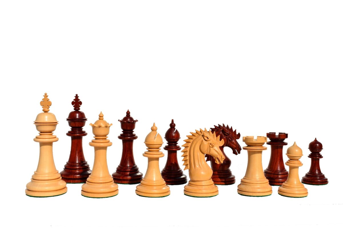 The Millennium Staunton Chess Pieces Boxwood & padauk 4.4" King-0