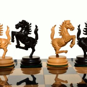 Ferrari Series Chess Pieces Boxwood & Ebony 4.4" King-0