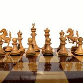 Ferrari Series Chess Pieces Boxwood & Ebony 4.4" King-4701