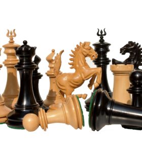 Ferrari Series Chess Pieces Boxwood & Ebony 4.4" King-5079