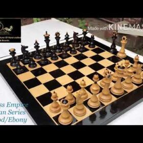 The Egyptian Series Chess Pieces Boxwood & Ebony 4.4" King-4685