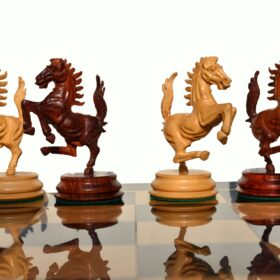 Ferrari Series Chess Pieces Boxwood & Padauk 4.4" King-4709