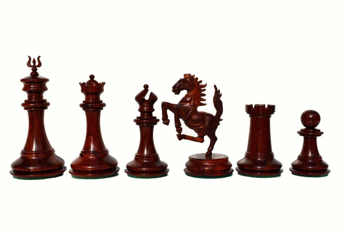 Ferrari Series Chess Pieces Boxwood & Padauk 4.4" King-4707