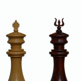 Ferrari Series Chess Pieces Boxwood & Padauk 4.4" King-4714