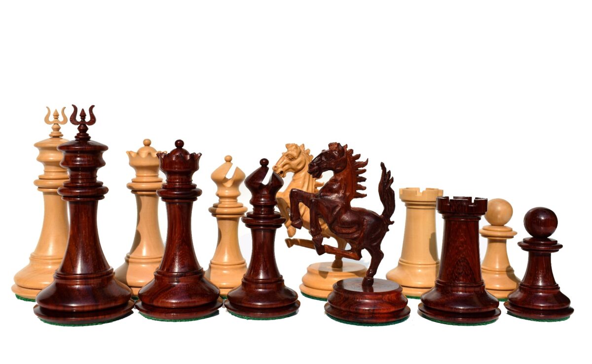 Ferrari Series Chess Pieces Boxwood & Padauk 4.4" King-5077