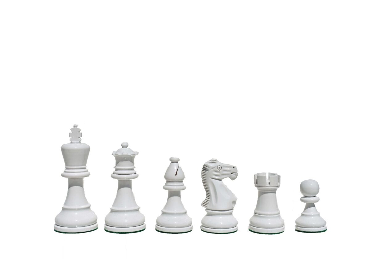 AIW-350 Series Chess Pieces Ivory White & Black Lacquered Boxwood 3.75" King-4795