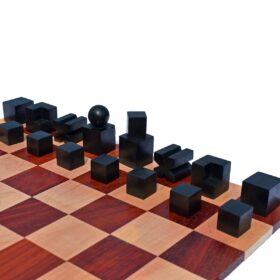 1923 Bauhaus Series Chess Pieces boxwood & Ebonized 2" King-5126