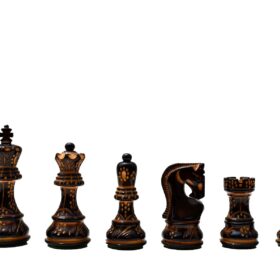 The Yugoslavia Burnt Series Chess Pieces Boxwood Burnt 3.9" King -5130