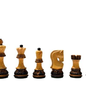 The Yugoslavia Burnt Series Chess Pieces Boxwood Burnt 3.9" King -5129