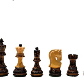 The Yugoslavia Burnt Series Chess Pieces Boxwood Burnt 3.9" King -5128