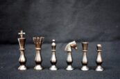 The Majestic Series Chess Pieces Natural Brass & Antiqued Brass 3.5" King -0