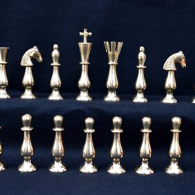 The Majestic Series Chess Pieces Natural Brass & Antiqued Brass 3.5" King -5415