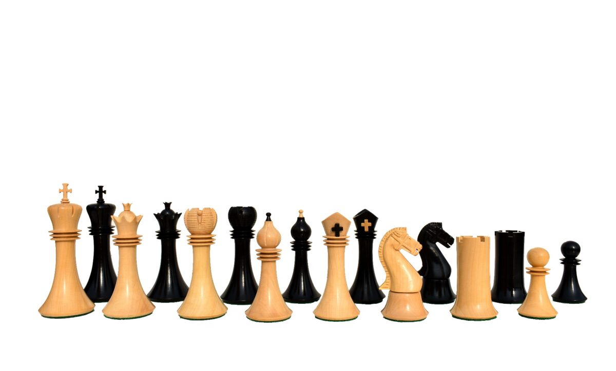 Amazon Queen, Jester ,Archbishop & Chancellor Best Chessmen Series Capablanca Chess Pieces Boxwood & Ebony 4.25" King-5566