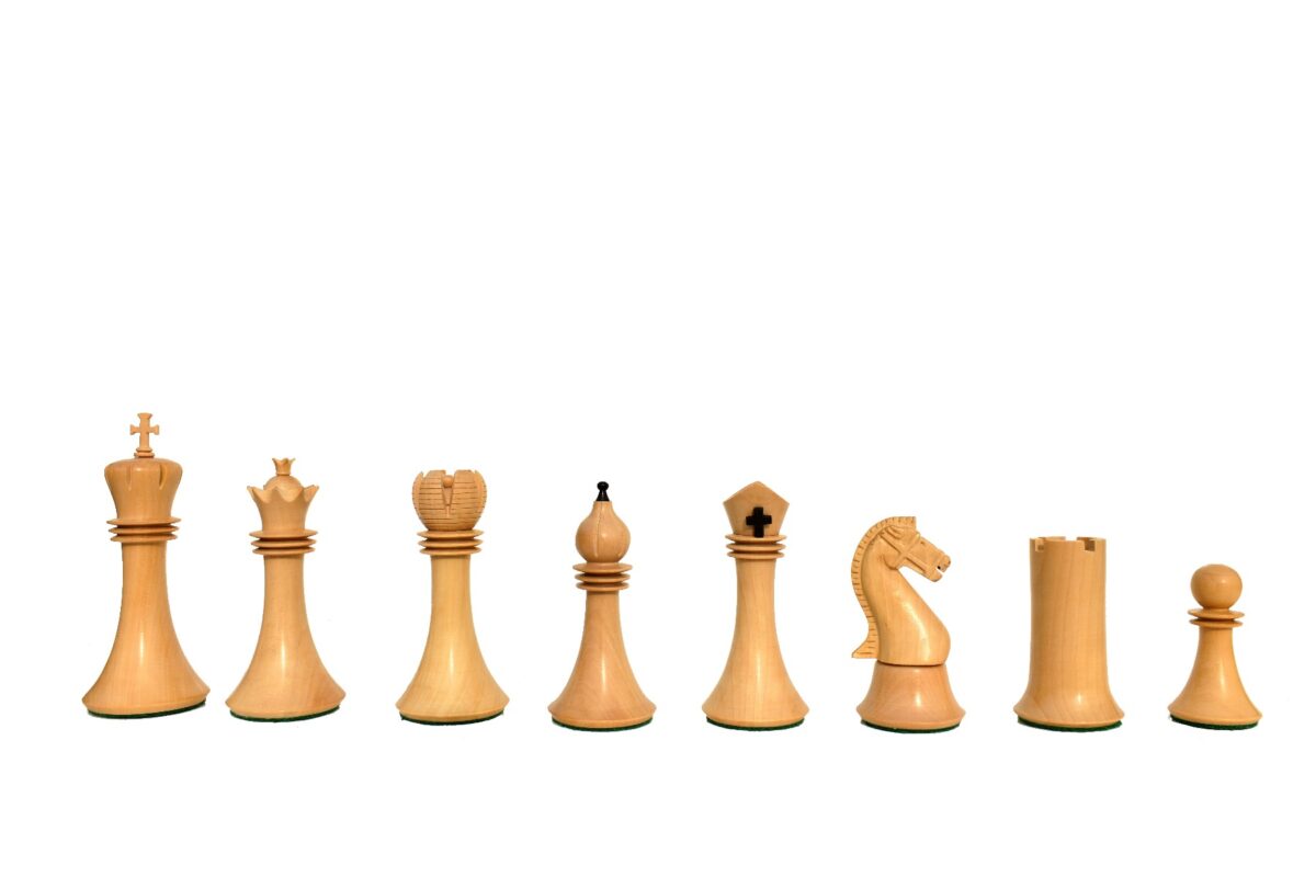 Amazon Queen, Jester ,Archbishop & Chancellor Best Chessmen Series Capablanca Chess Pieces Boxwood & Ebony 4.25" King-5567