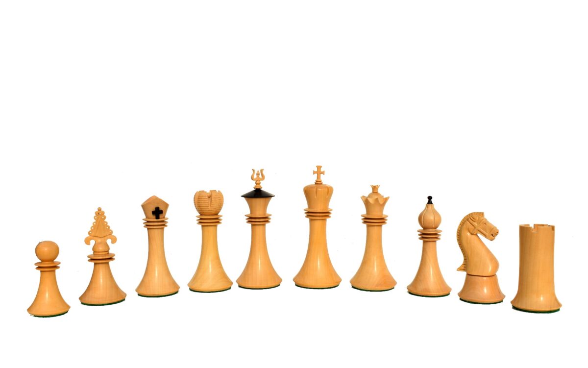 Amazon Queen, Jester ,Archbishop & Chancellor Best Chessmen Series Capablanca Chess Pieces Boxwood & Ebony 4.25" King-5565