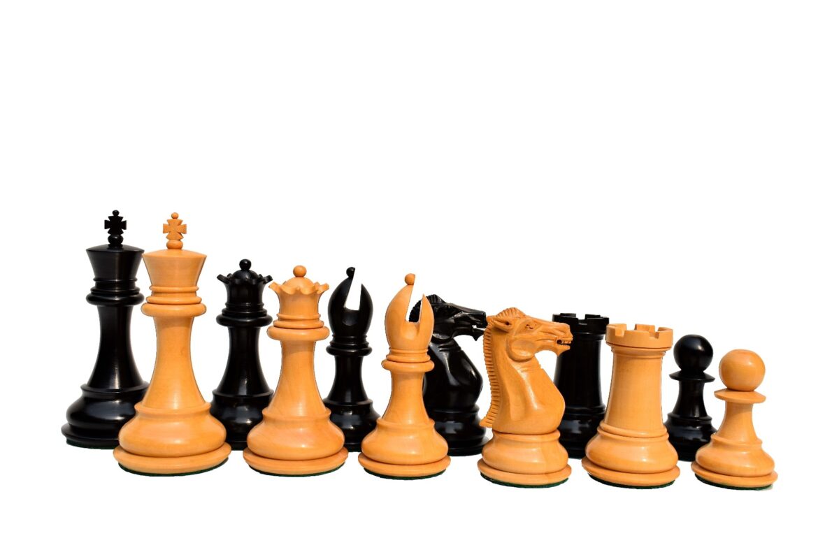 Collector II Series Chess Pieces Boxwood & Ebony 4" King-0