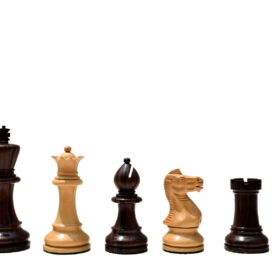 Grandmaster Series Chess Pieces Boxwood & Rosewood 3.75" King-0