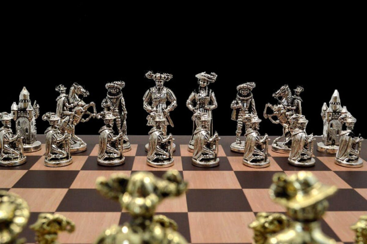 The Rococo Series Chess Pieces Solid Alloy Zinc 4" King-5608