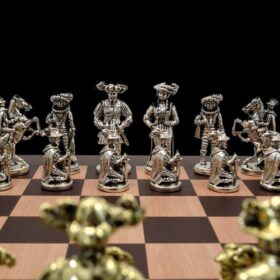 The Rococo Series Chess Pieces Solid Alloy Zinc 4" King-5608