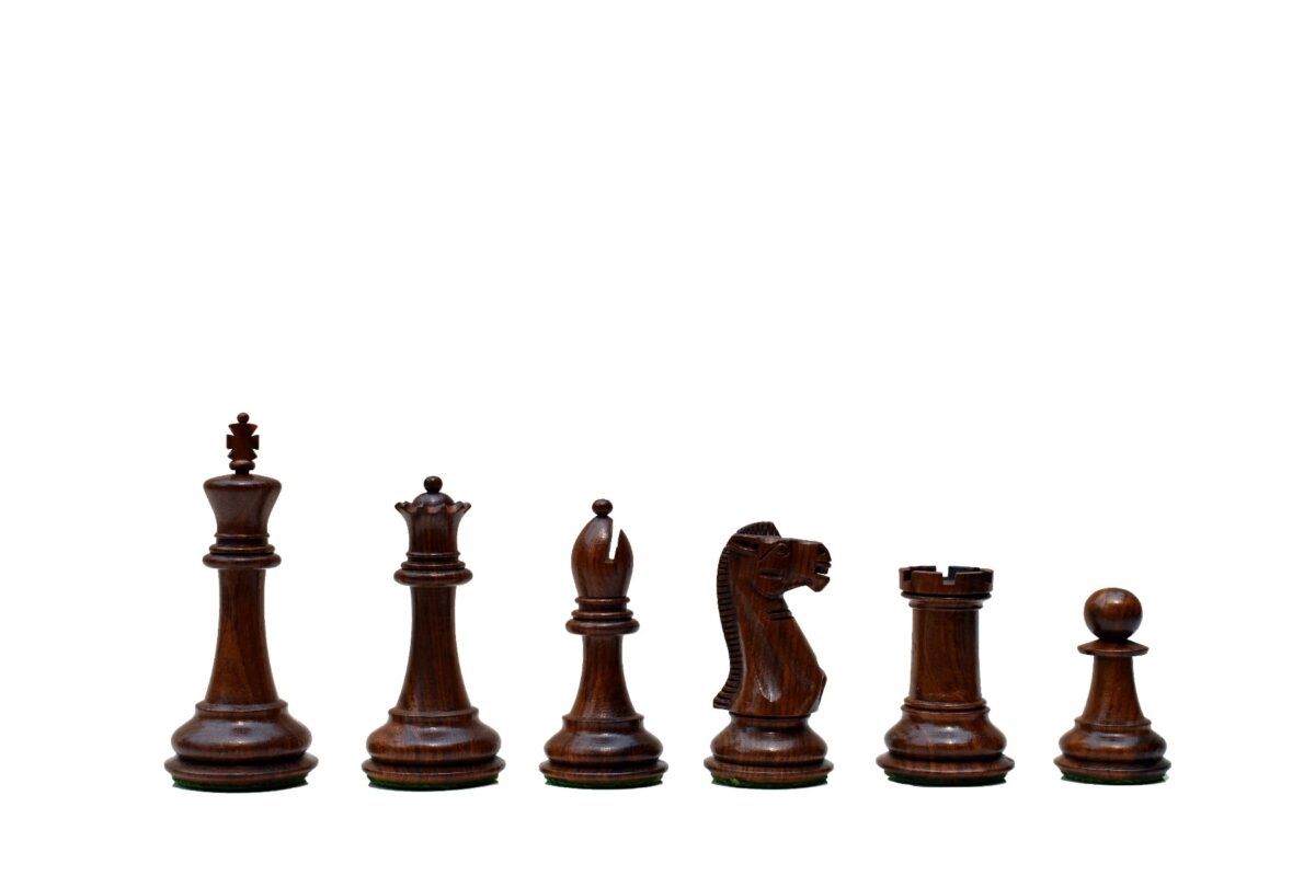 The Sleek Series Chess Set Boxwood & Sheesham wood 3" King with 1.75" Square Chess Board-5302