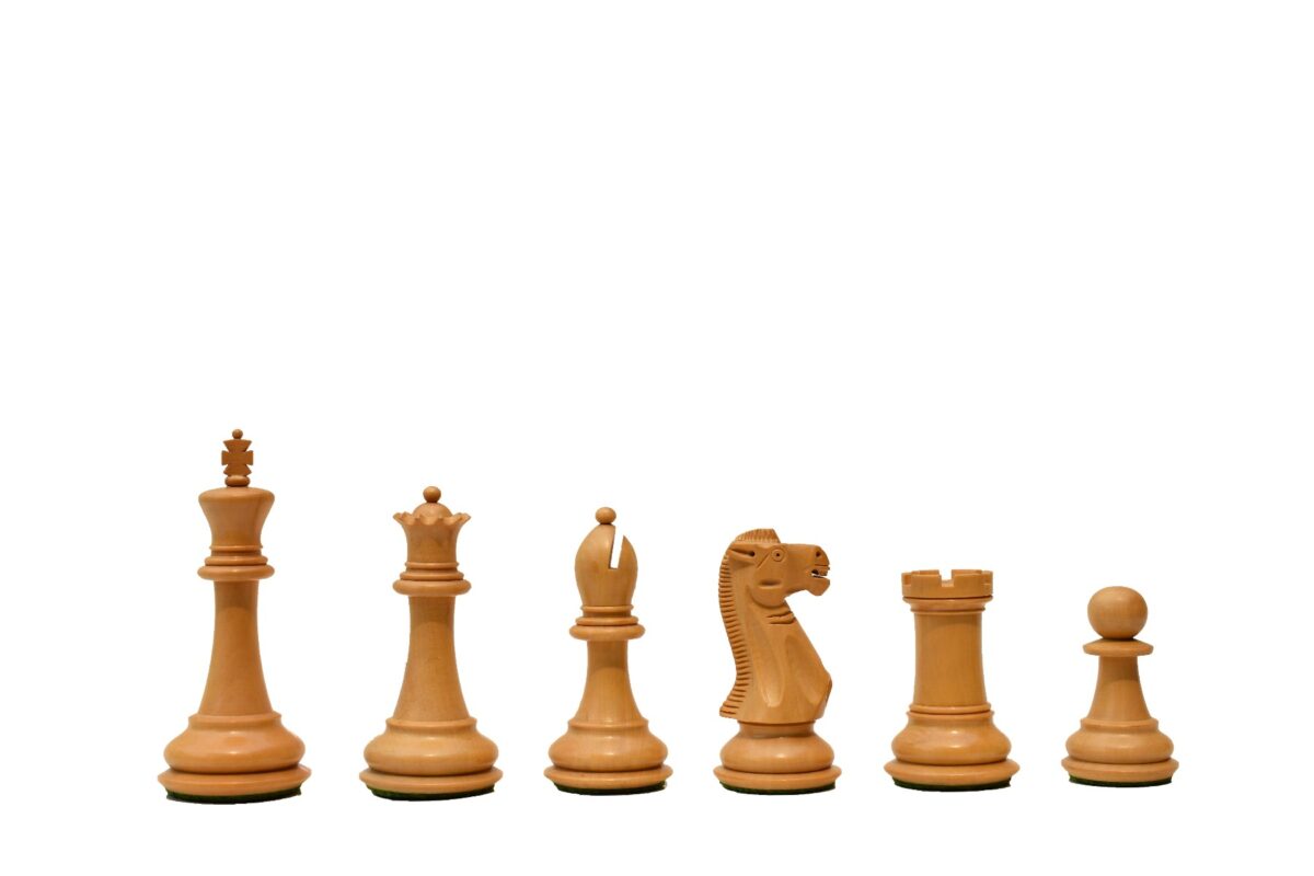 The Sleek Series Chess Set Boxwood & Sheesham wood 3" King with 1.75" Square Chess Board-5301