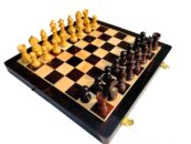 Travel Magnetic Chess set Maple & Rosewood 12" Folding-0