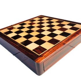 Travel Magnetic Chess set Maple & Rosewood 12" Square-6010