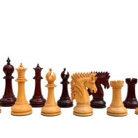 Utgard Castle Series Chess Pieces Bowood & African Padauk 4.4" King-0