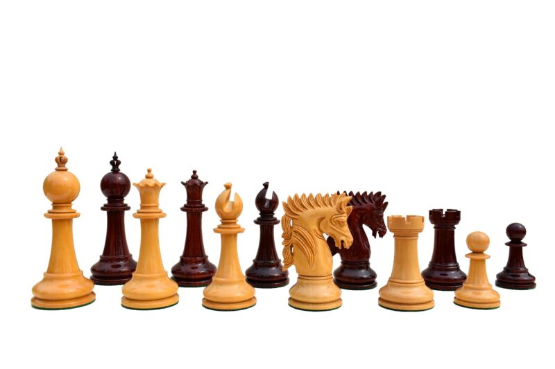 Utgard Castle Series Chess Pieces Bowood & African Padauk 4.4" King-0