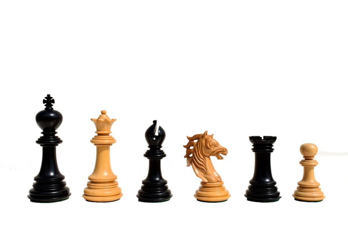 Royal Admiral Series Chess Pieces Boxwood & Ebony (Matte Finish) 4.4" king-6146