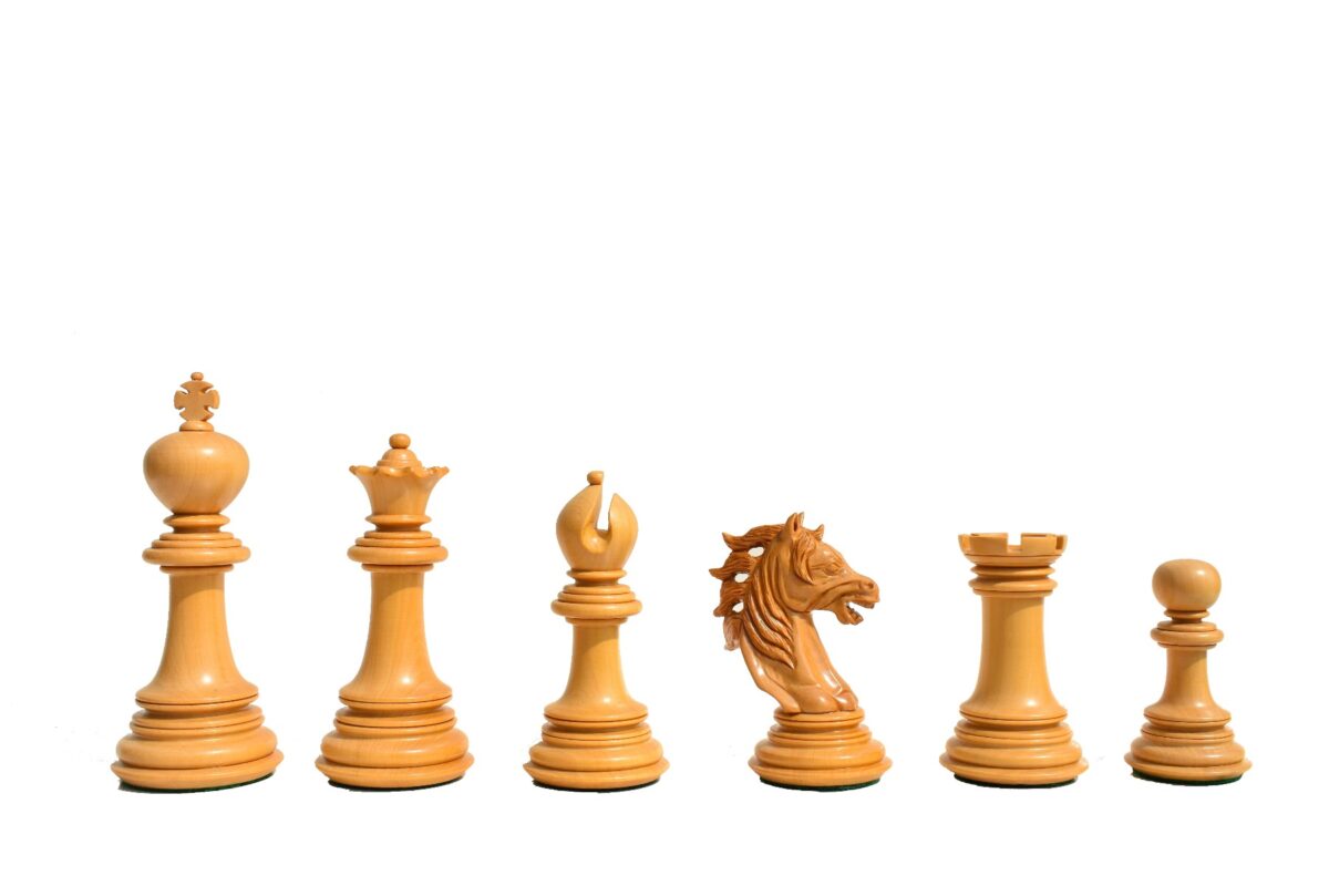 Royal Admiral Series Chess Pieces Boxwood & Ebony (Matte Finish) 4.4" king-6147