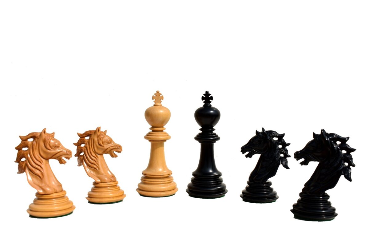 Royal Admiral Series Chess Pieces Boxwood & Ebony (Matte Finish) 4.4" king-6149