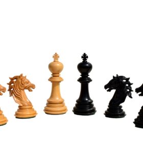 Royal Admiral Series Chess Pieces Boxwood & Ebony (Matte Finish) 4.4" king-6149