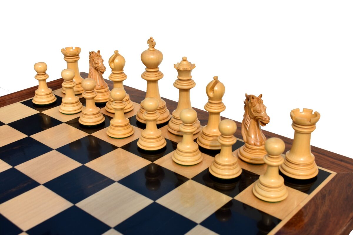 Royal Admiral Series Chess Pieces Boxwood & Ebony (Matte Finish) 4.4" king-6151