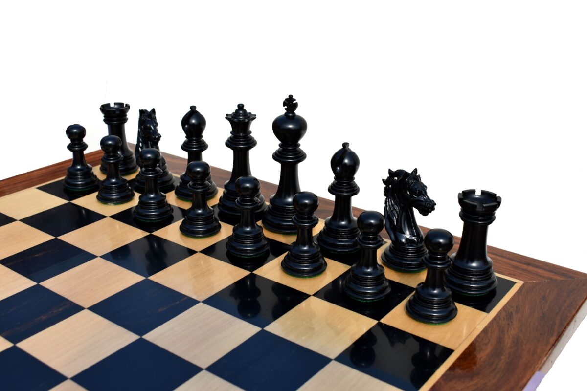 Royal Admiral Series Chess Pieces Boxwood & Ebony (Matte Finish) 4.4" king-6153