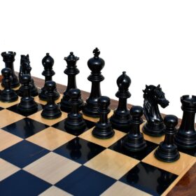 Royal Admiral Series Chess Pieces Boxwood & Ebony (Matte Finish) 4.4" king-6153