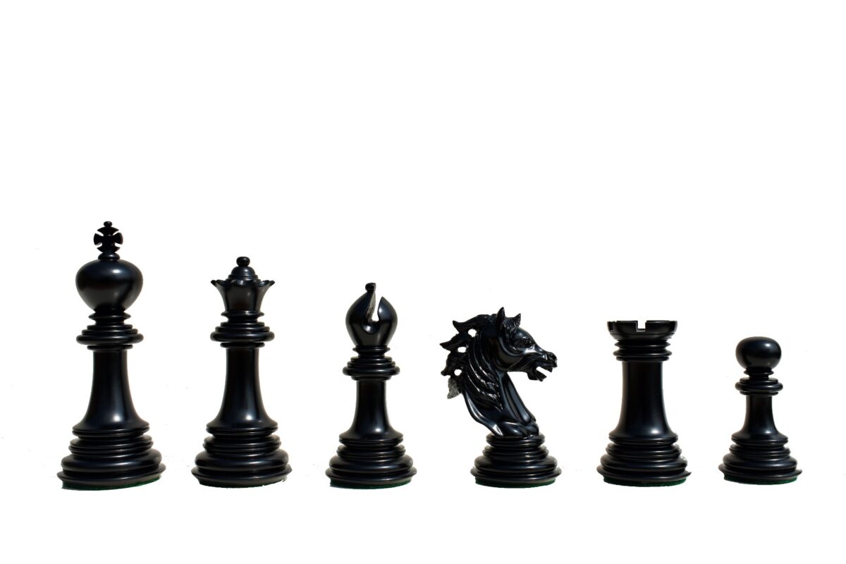 Royal Admiral Series Chess Pieces Boxwood & Ebony (Matte Finish) 4.4" king-6148